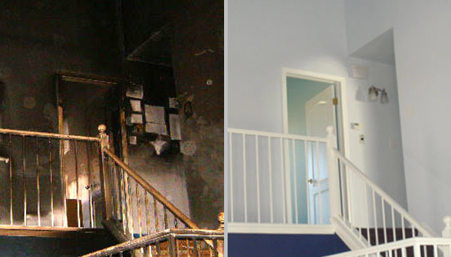 Home Fire Damage Before & After