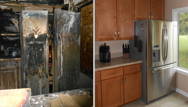 Kitchen Fire Damage Before After