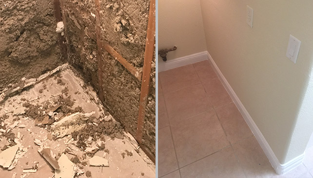 Home Water Damage Before & After