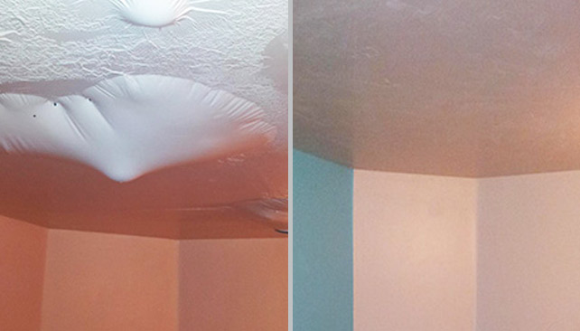 Water Damage Before & After